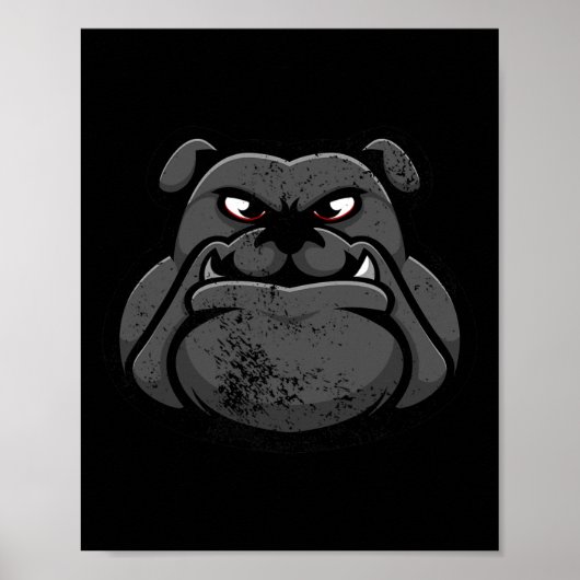 Cool Bulldog Hondenliefhebber cadeau's idee Poster (Voorkant)