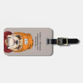 Cool Bulldog | Jouw namen toevoegen Bagagelabel (Voorkant horizontaal)