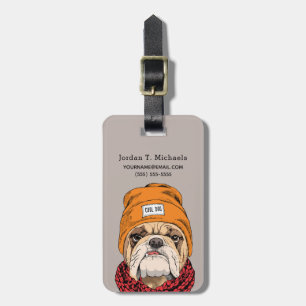 Cool Bulldog Jouw namen toevoegen Bagagelabel