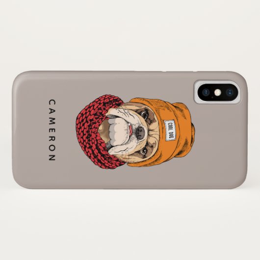Cool Bulldog | Jouw namen toevoegen Case-Mate iPhone Case (Achterkant (horizontaal))