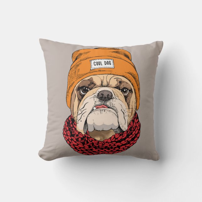 Cool Bulldog Kussen (Voorkant)