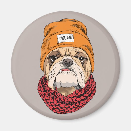 Cool Bulldog Magneet (Voorkant)