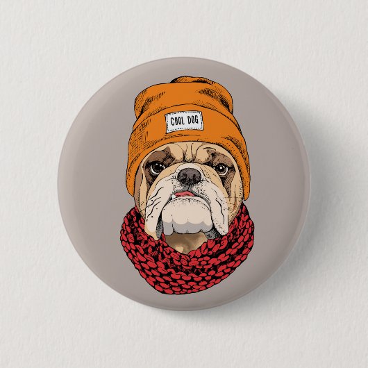 Cool Bulldog Ronde Button 5,7 Cm (Voorkant)