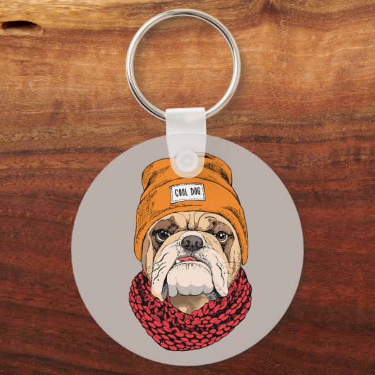 Cool Bulldog Sleutelhanger (Voorkant)