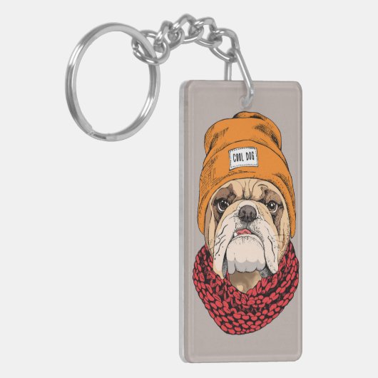 Cool Bulldog Sleutelhanger (Voorkant Links)