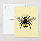 Cool Bumble BEE - Insect - Wildlife - Geel Briefkaart (Voorkant / Achterkant)