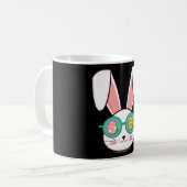 COOL BUNNY Funny Easter Gift Kinder Egg Hunt Koffiemok (Voorkant links)