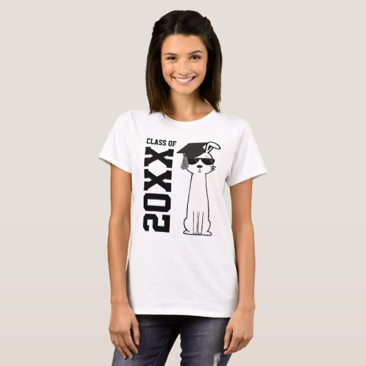 Cool Bunny Graduate T-Shirt (Voorkant volledig)
