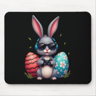 Cool Bunny met zon en videogames Decor Pasen Muismat
