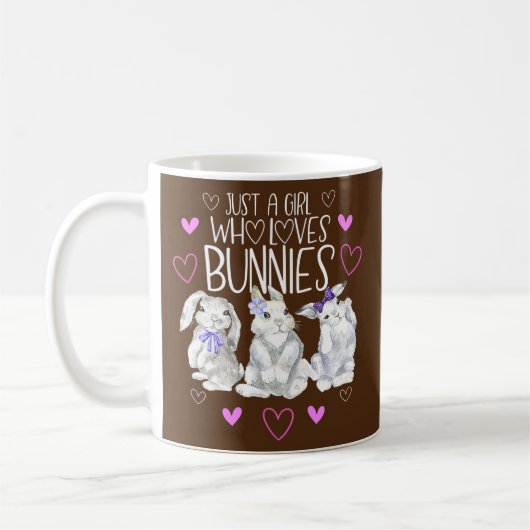 Cool Bunny Rabbit is een meisje dat van Bunnies ho Koffiemok (Links)