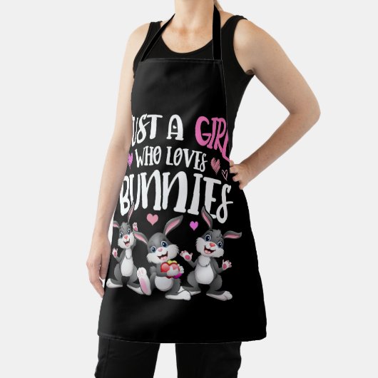 Cool Bunny Rabbit is een meisje dat van Bunnies ho Schort (Insitu)