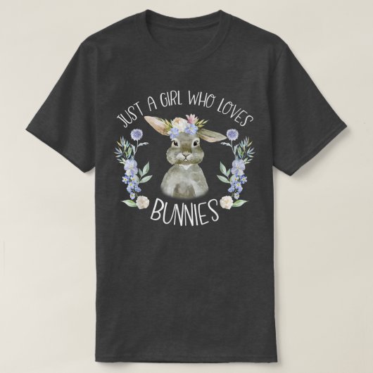 Cool Bunny Rabbit Tshirt, gewoon een meisje dat va T-shirt (Design voorkant)