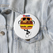 Cool Burger Police Ronde Button 4,0 Cm (In situ)