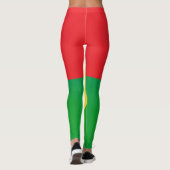 Cool Burkina Faso Flag Mode Leggings (Achterkant)