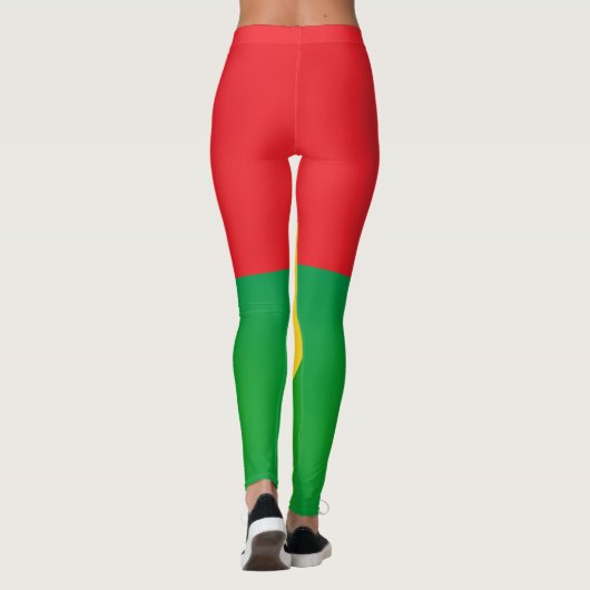 Cool Burkina Faso Flag Mode Leggings (Achterkant)