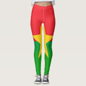 Cool Burkina Faso Flag Mode Leggings (Voorkant)