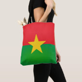 Cool Burkina Faso Flag Mode Tote Bag (Dichtbij)