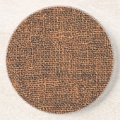 Cool Burlap Texture Zandsteen Onderzetter (Voorkant)