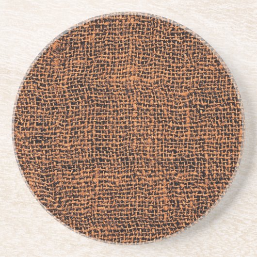 Cool Burlap Texture Zandsteen Onderzetter (Voorkant)