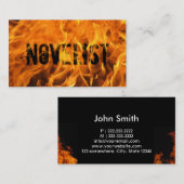 Cool Burning Fire Novelist Visitekaartje (Voorkant / Achterkant)