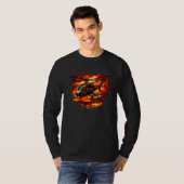 Cool burning Helicopter with Flames & Fire for Pil T-shirt (Voorkant volledig)