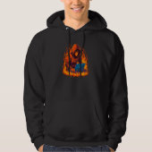 Cool burning IT Hacker with Flames and Fire for La Hoodie (Voorkant)