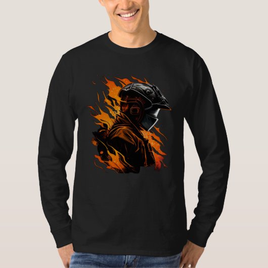 Cool burning Welder with Mask T-shirt (Voorkant)