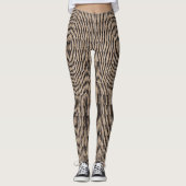 Cool Burnt Tree Bark Textern Pattern Leggings (Voorkant)