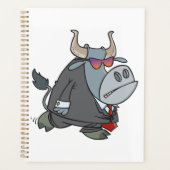 Cool Business Bull in pak met zonnebril Planner (Voorkant)