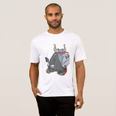 Cool Business Bull in pak met zonnebril T-shirt (Voorkant volledig)