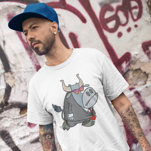 Cool Business Bull in pak met zonnebril T-shirt