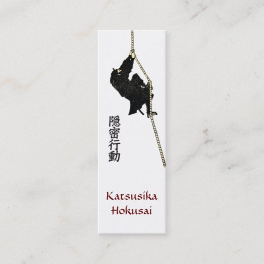Cool Business Card of Katsushika  Hokusai's Ninja Mini Visitekaartje (Voorkant)