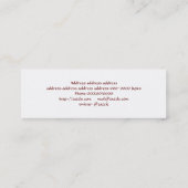 Cool Business Card of Katsushika  Hokusai's Ninja Mini Visitekaartje (Achterkant)