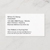 Cool Business Security Services-Visitekaartjes Visitekaartje (Achterkant)