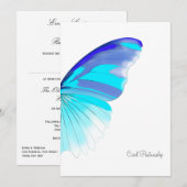 Cool Butterfly - CP-uitnodiging Kaart (Voorkant / Achterkant)