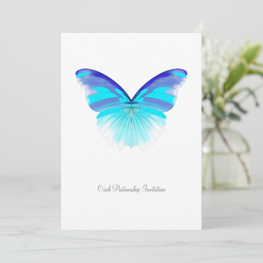 Cool Butterfly - uitnodiging tot het indienen van  (Staand voorkant)