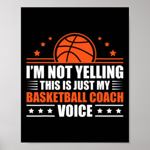 Cool Bysketbyll Coach Mannen Vrouwen Bysketbyll Co Poster