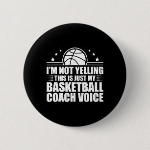 Cool Bysketbyll Coach voor Mannen Vrouwen Team Bys Ronde Button 5,7 Cm