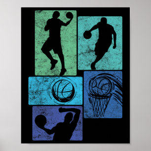 Cool Bysketbyll Design Bysketbyll Speler Sport Poster