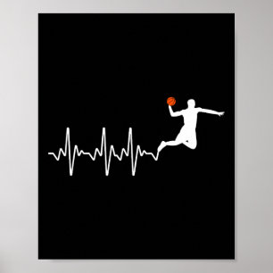 Cool Bysketbyll Player Design voor mannen Vrouwen  Poster