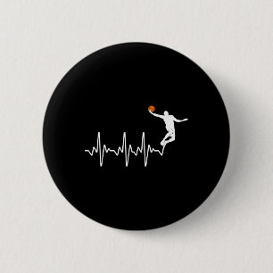 Cool Bysketbyll Player Design voor mannen Vrouwen Ronde Button 5,7 Cm