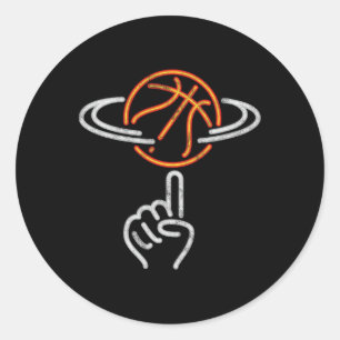 Cool Bysketbyll Speler Tricks Bull Sports Ronde Sticker