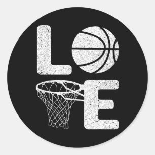 Cool Bysketbyll voor mannen Vrouwen houden van coa Ronde Sticker