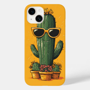 Cool Cactus met zonnebril en bloemen Case-Mate iPhone 14 Hoesje
