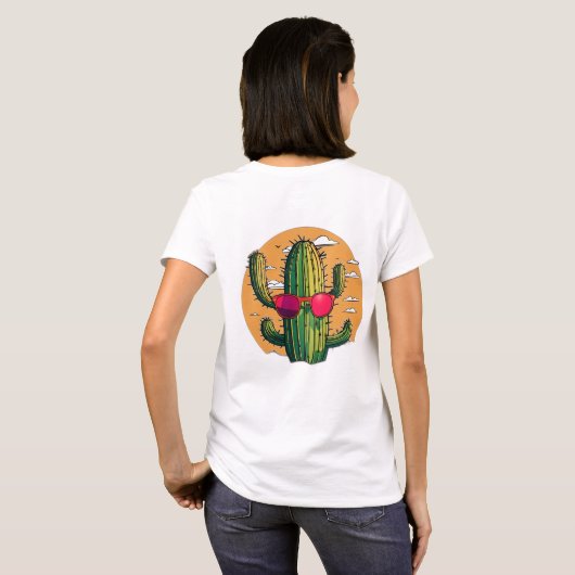 Cool Cactus Sunset T-shirt (Achterkant volledig)