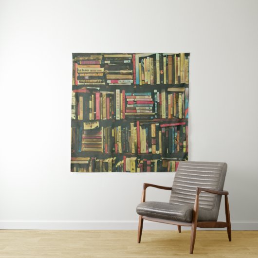Cool cadeau voor bibliotheekliefhebber wandkleed (In situ)