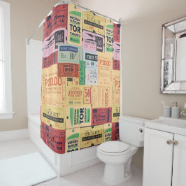 Cool cadeau voor vader Oud  cenima tickets Douchegordijn