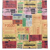 Cool cadeau voor vader Oud  cenima tickets Douchegordijn (Voorkant)