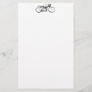 Cool Cafe Racer Motorcycle Tekening Briefpapier
