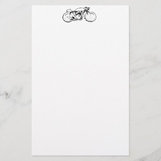 Cool Cafe Racer Motorcycle Tekening Briefpapier (Voorkant)
